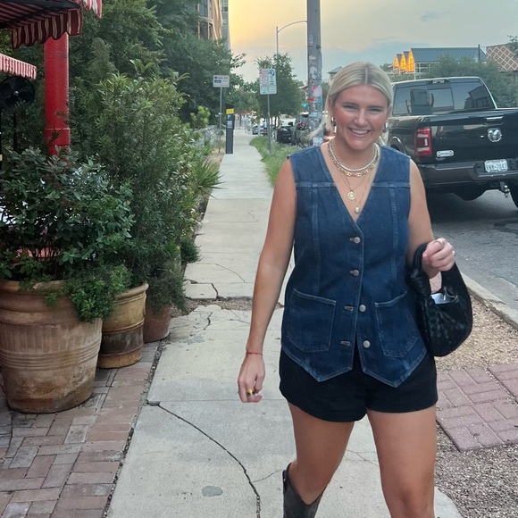 Madewell denim long vest size small - Picture 3 of 3